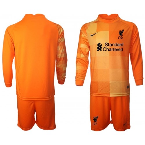 Liverpool Fodboldtrøjer Målmand Børn 4. sæt 2021/22 Langærmet Liverpool Fodboldtrøjer Målmand Børn 4. sæt 2021/22 Langærmet